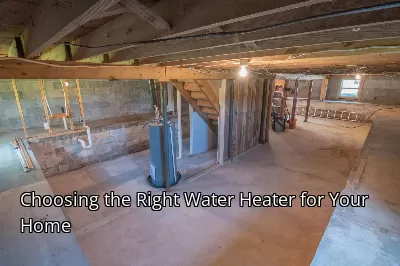Choosing the Right Water Heater for Your Home