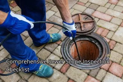 Comprehensive Sewer Scope Inspection Checklist