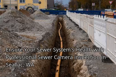 Ensure Your Sewer System's Health with Professional Sewer Camera Inspection in SeaTac, WA Ensure Your Sewer System's Health with Professional Sewer Camera Inspection in SeaTac, WA