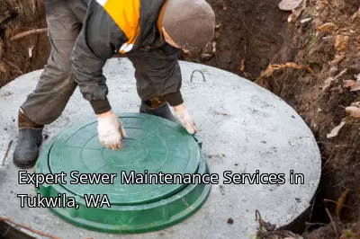 Expert Sewer Maintenance Services in Tukwila, WA
