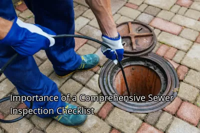 Importance of a Comprehensive Sewer Inspection Checklist Importance of a Comprehensive Sewer Inspection Checklist