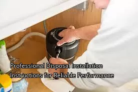 Professional Disposal Installation Instructions for Reliable Performance Professional Disposal Installation Instructions for Reliable Performance