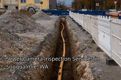 Sewer Camera Inspection Services in Snoqualmie, WA Sewer Camera Inspection Services in Snoqualmie, WA