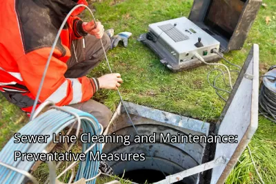 Sewer Line Cleaning and Maintenance: Preventative Measures