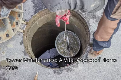Sewer Maintenance: A Vital Aspect of Home Care Sewer Maintenance: A Vital Aspect of Home Care