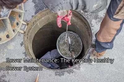 Sewer Maintenance: The Key to a Healthy Sewer System