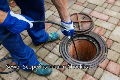 Sewer Scope Inspection Checklist Sewer Scope Inspection Checklist