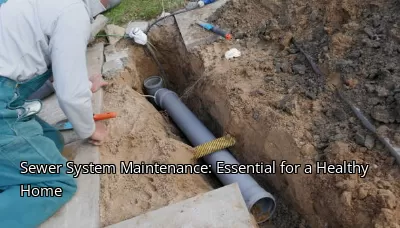 Sewer System Maintenance: Essential for a Healthy Home