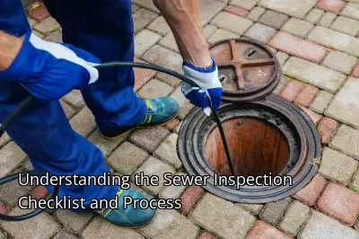 Understanding the Sewer Inspection Checklist and Process Understanding the Sewer Inspection Checklist and Process