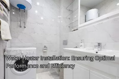 Water Heater Installation: Ensuring Optimal Performance and Efficiency