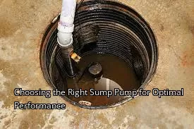 Choosing the Right Sump Pump for Optimal Performance