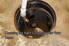 Choosing the Right Sump Pump for Your Home