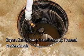 Expert Sump Pump Installation by Trusted Professionals