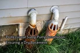 Professional Sump Pump Installation: Ensuring a Dry Basement