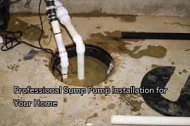 Professional Sump Pump Installation for Your Home