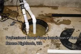 Professional Sump Pump Installation in East Renton Highlands, WA