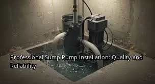 Professional Sump Pump Installation: Quality and Reliability