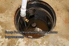 Sump Pump Installation: A Vital Home Improvement