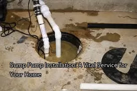 Sump Pump Installation: A Vital Service for Your Home