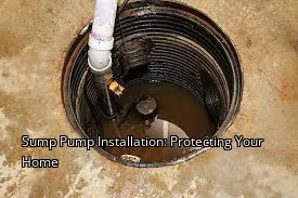 Sump Pump Installation: Protecting Your Home