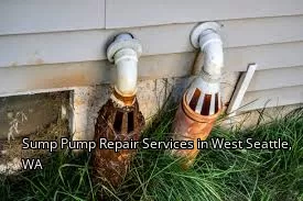 Sump Pump Repair Services in West Seattle, WA