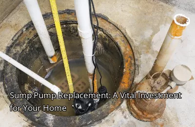 Sump Pump Replacement: A Vital Investment for Your Home
