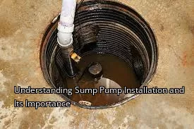 Understanding Sump Pump Installation and Its Importance