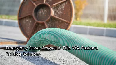 Emergency Sewer Service in Fife, WA: Fast and Reliable Solutions Emergency Sewer Service in Fife, WA: Fast and Reliable Solutions