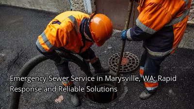 Emergency Sewer Service in Marysville, WA: Rapid Response and Reliable Solutions