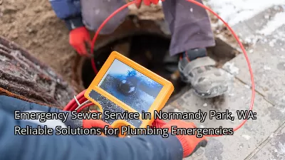 Emergency Sewer Service in Normandy Park, WA: Reliable Solutions for Plumbing Emergencies