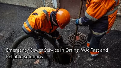 Emergency Sewer Service in Orting, WA: Fast and Reliable Solutions