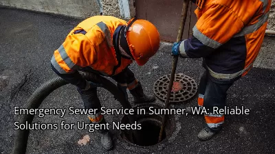 Emergency Sewer Service in Sumner, WA: Reliable Solutions for Urgent Needs