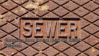 Emergency Sewer Service: Quick and Reliable Response