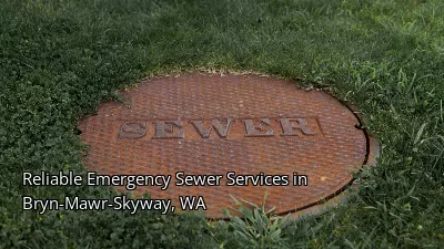 Reliable Emergency Sewer Services in Bryn-Mawr-Skyway, WA