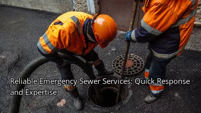 Reliable Emergency Sewer Services: Quick Response and Expertise