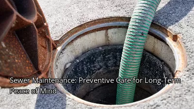 Sewer Maintenance: Preventive Care for Long-Term Peace of Mind