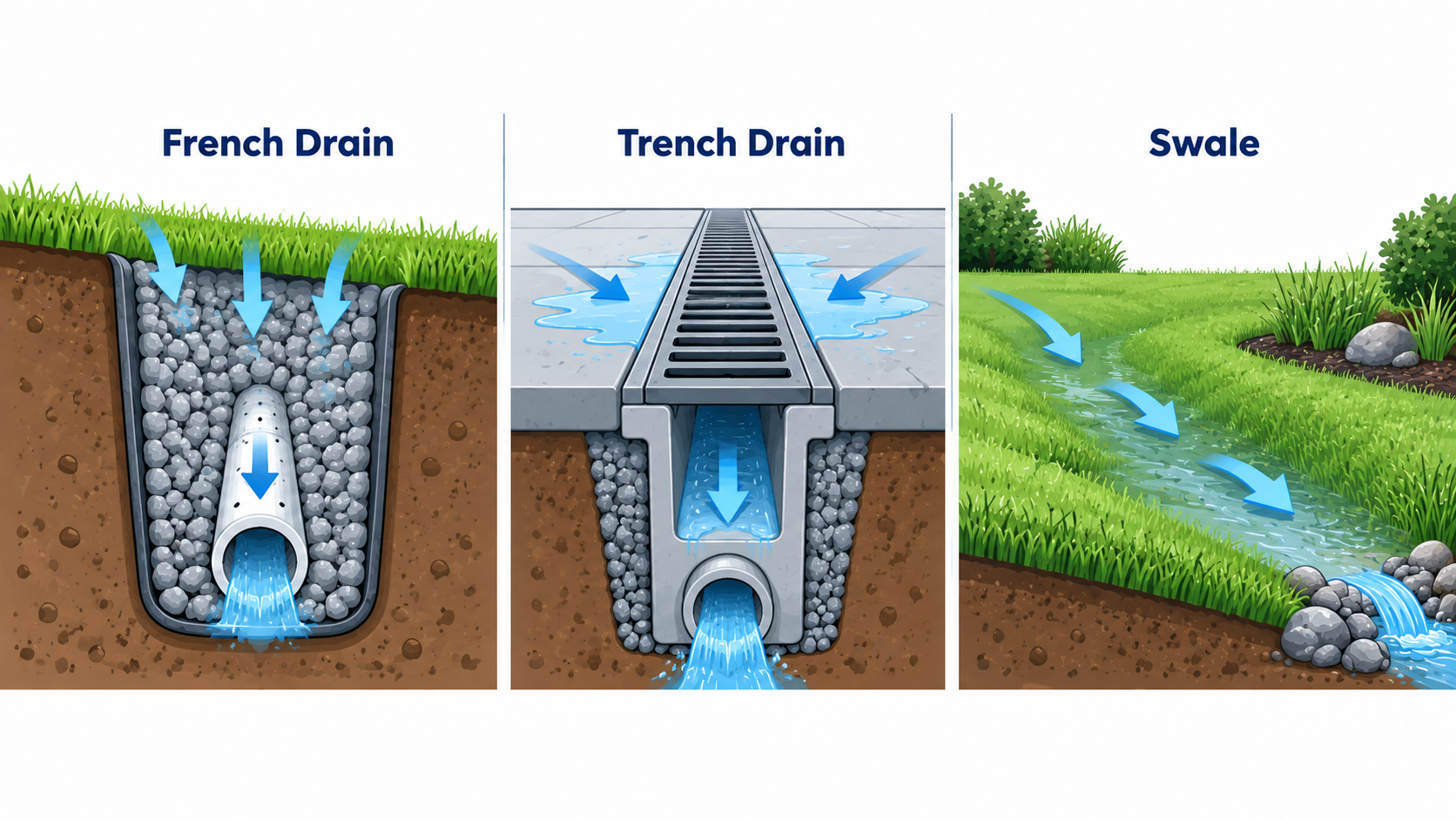 what does a french drain look like