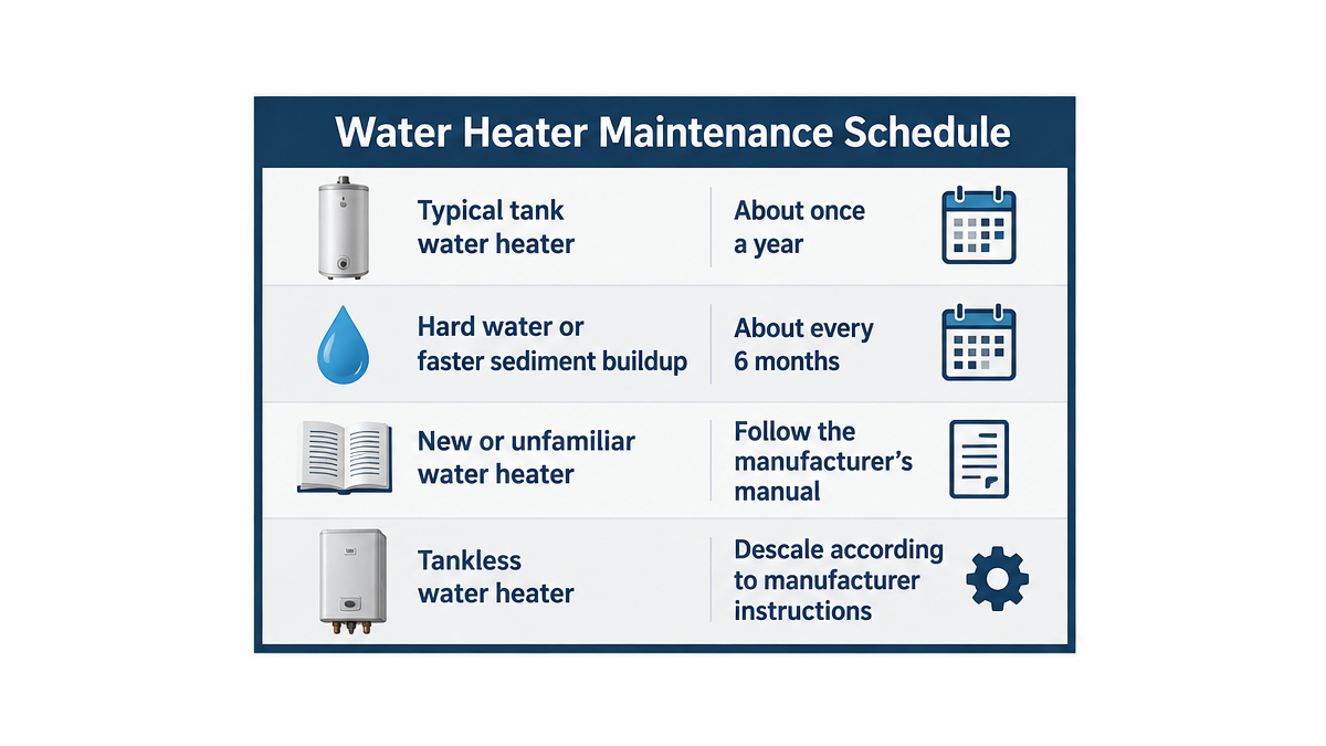 how often should i drain my water heater